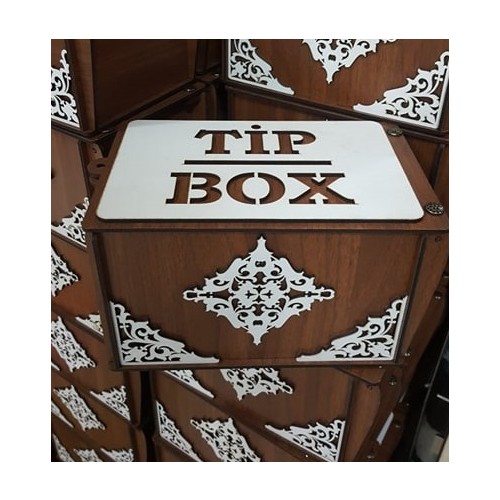 Show Bazaar Tip Box Ahşap Kumbara Tipbox Kilitli Bahşiş Fiyatı