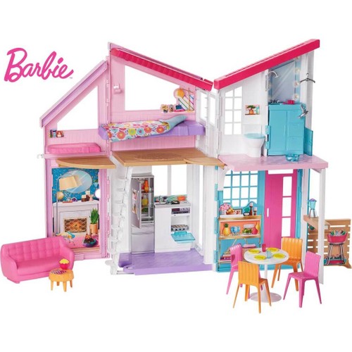 barbie barbie nin muhtesem malibu evi pembe kutu 6 odali fiyati