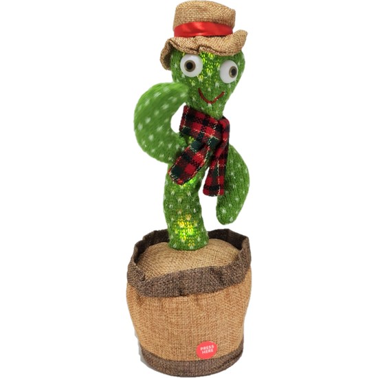 Kahraman Oyuncak Konuşan Dans Eden Kaktüs Işıklı Saksı Peluş Oyuncak Cactus Toy
