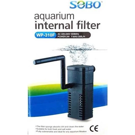 Sobo WP-310F Akvaryum Iç Filtre 3W/300 L/h