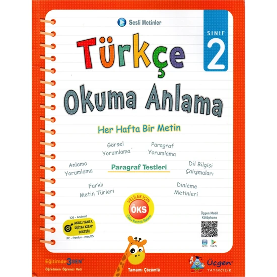 Üçgen Yayıncılık 2. Sınıf Türkçe Okuma Anlama Kitabı