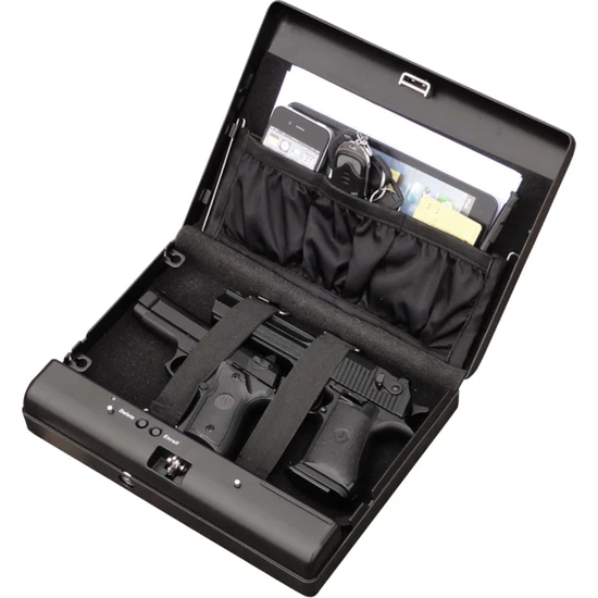 Mühlen Gun Safe 17F Parmak Izli Biyometrik Taşınabilir Kasa Iki Farklı Açma Seçeneği