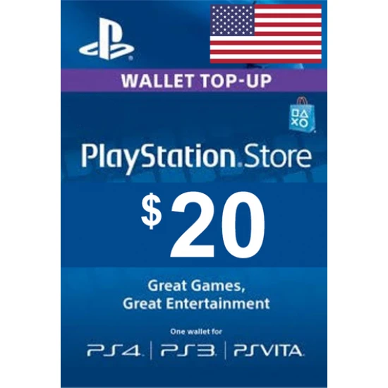 Playstation PSN Card 20 DOLAR(US) United States