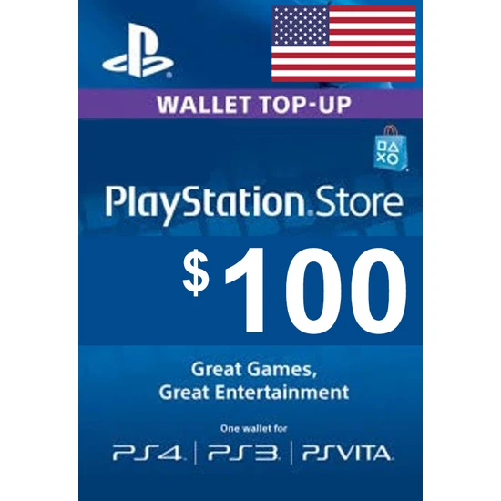 Playstation PSN Card 100 DOLAR(US) United States