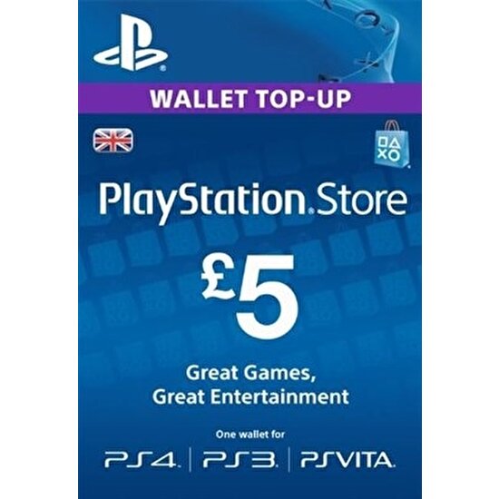 Playstation Psn Card  5 GBP / 5 Pound (UK) Unıted Kıngdom