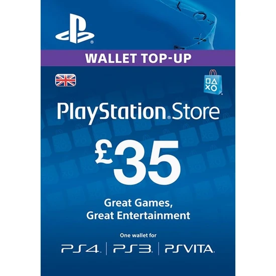 Playstation Psn Card  35 GBP / 35 Pound (UK) Unıted Kıngdom