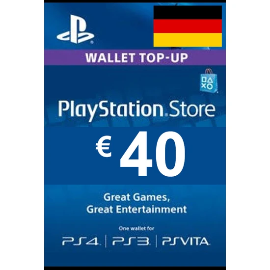 Playstation Psn Card 40 EUR / 40 EURO (DE) Germany