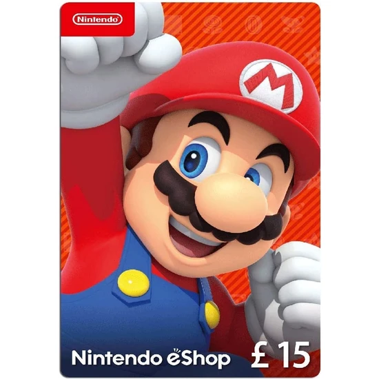 Nintendo Eshop Card 15 Gbp (Uk) United Kingdom