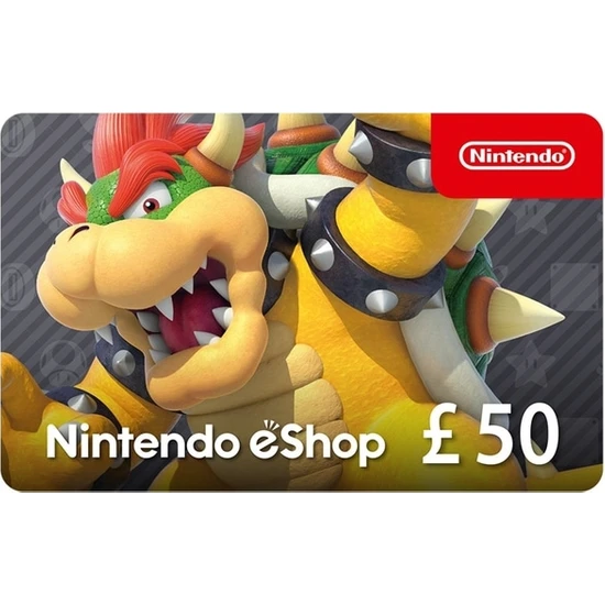 Nintendo Eshop Card 50 Gbp (Uk) United Kingdom