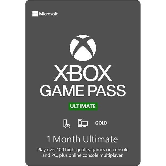 Microsoft Studios Xbox Game Pass Ultimate 1 Ay (Global Code)