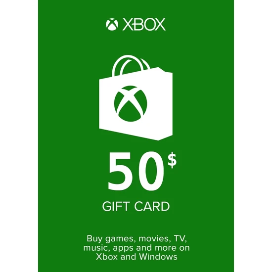 Xbox Live Gift Card 50 USD / 50 DOLAR (US) United States