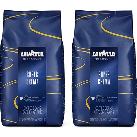 Lavazza Super Crema Çekirdek Kahve 1 Kgx2 Adet