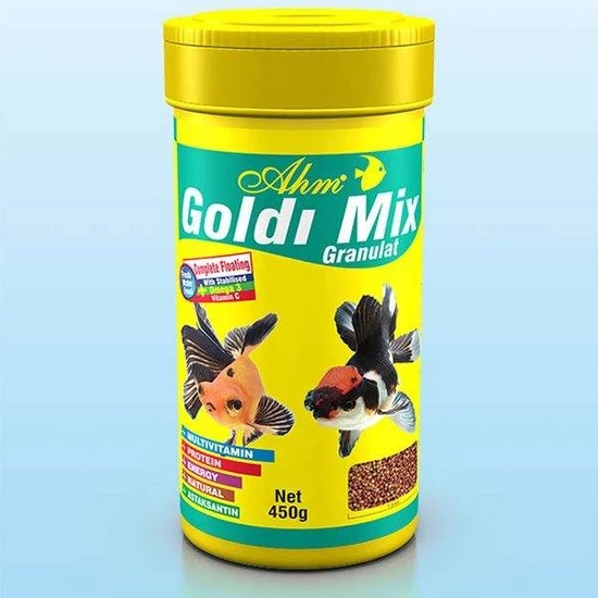 AHM Koi ve Japon Balığı Yemi Ahm Marin Goldi Mix 1000 ml