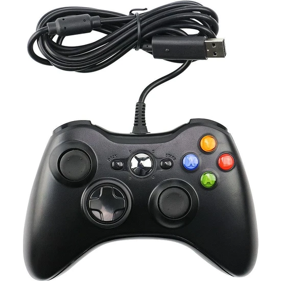 DNR Oem Siyah Mıcrosoft Xbox 360 Pc Uyumlu Kablolu Oyun Kolu