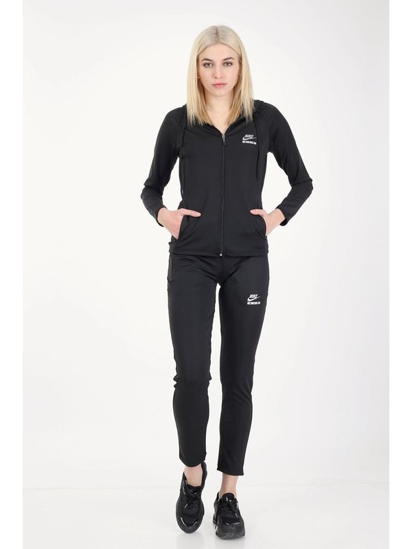 Nike Siyah Renk Air Model Dalgıç Kumaş Kadın Eşofman Takımı