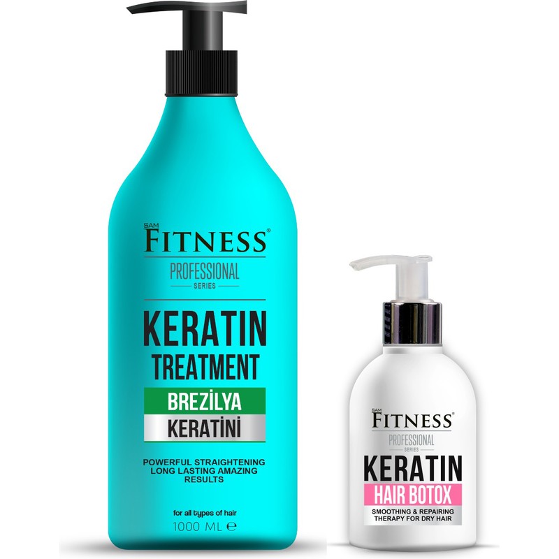 Fitness Professional Saç Düzleştirici Keratin Bakımı Brezilya Fönü 1000ML + Hair Botox 250ML