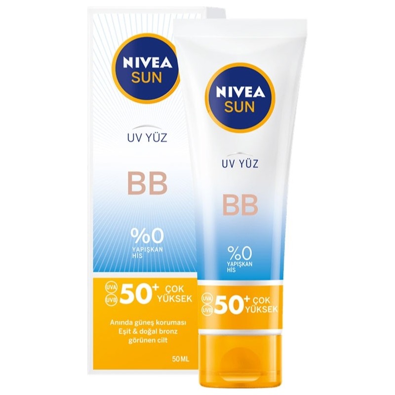 Nivea Sun Uv Yüz Bb 0 Yapışkan His 50+Çok Yüksek 50ML
