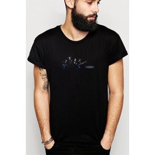 Qivi Oasis Baskılı Siyah Erkek Örme Tshirt