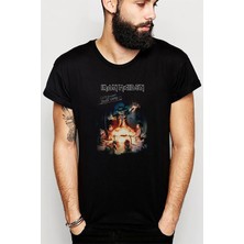 Qivi Iron Maıden Eddıe Boot Baskılı Siyah Erkek Örme Tshirt