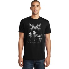 Qivi Mayhem Buried By Time And Bust Baskılı Siyah Erkek Örme Tshirt