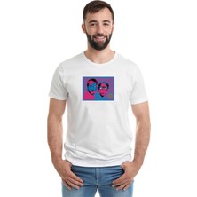 Qivi The Black Keys The Black Keys Baskılı Beyaz Erkek Örme Tshirt