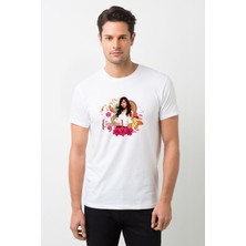 Qivi K Pop Jessica Generation Blanc & Baskılı Beyaz Erkek Örme Tshirt