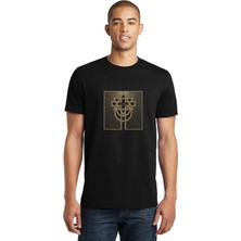 Qivi Orphaned Land All Is One Logo Baskılı Siyah Erkek Örme Tshirt