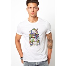 Qivi Arctic Monkeys Do I Wanna Know Baskılı Beyaz Erkek Örme Tshirt