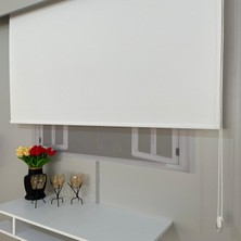 Volper Mekanik Beyaz 80 x 200 cm Mat Kalın Kumaş Stor Perde