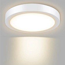 İscan Aydınlatma LED 18W Yuvarlak Beyaz Işık Sıvaüstü Slim Panel A++ Kalite Tavan Aydınlatma Armatürü