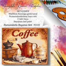 Pandora Hobi N1152 - Numaralı Boyama Seti - 40 x 50 cm Kasnağa Gerili Ürün - Coffee