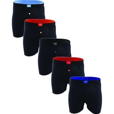 Ceylanoğlu Erkek Penye Havlu Bel Rahat Boxer  5'li Paket