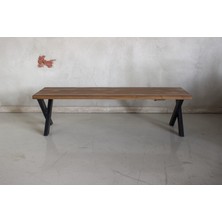 Deryawood Masif Doğal Ahşap Bank 80X37X45 cm