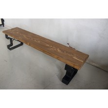Deryawood Masif Doğal Ahşap Bank 80X37X45 cm