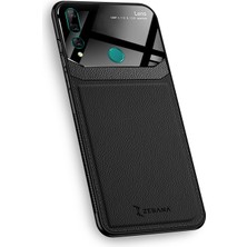 Zebana Huawei Y9 Prime 2019 Kılıf Zebana Lens Deri Kılıf Siyah