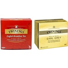 Twinings English Breakfast 50'li Poşet Çay & Twinings Earl Grey 50'li Poşet Çay