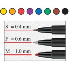 Faber-Castell Asetat Kalemi 0.4 mm S Üç Renk Faber Castel Asetat CD Kalemi