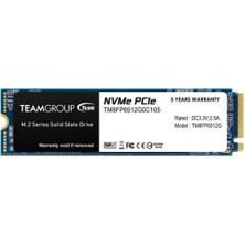 Team Group MP33 512 GB 1800/1500MB/S Nvme Pcıe M.2 SSD Disk - TM8FP6512G0C101