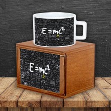 Hediyekanalı  Einstein Biblo Puf Yastık Einstein Kutulu Kupa Hediye Seti