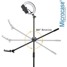 Microcase 26 cm LED Halka Işıklı Ürün Çekim Tripodu Bluetooth Kumandalı - AL2662