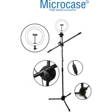 Microcase 26 cm LED Halka Işıklı Ürün Çekim Tripodu Bluetooth Kumandalı - AL2662