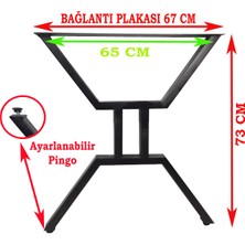 CVTdesign Metal Masa Ayakları Ahşap Masif  Bilgisayar Çalışma Yemek Masası Ayağı Pingolu Metal Ayak