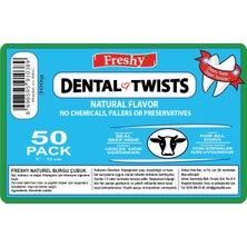 Freshy Dental Twists - Naturel Burgu Çubuk - 50'li Maxi Paket