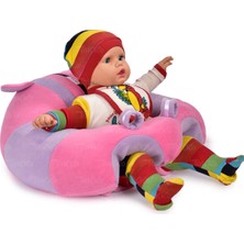 TOKKO Bebek Bebe Yatmaz Oturma Destek Minderi - Bebek Koltuğu - Büyük Bebek Oturağı Bebeyatmaz Pembe Lila