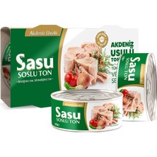 Sasu Akdeniz Usulü Ton Balığı 2X160G Bütün Dilim