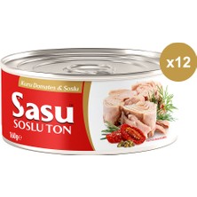 Sasu Kuru Domatesli & Soslu Ton Balığı 12X160G Bütün Dilim