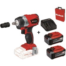 Einhell Te-Cw 18 Li Bl  Akülü Şarjlı Somun Sıkma Kömürsüz + 2*5.2 Ah Plus Starter Kit + Çanta