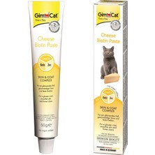 Gimcat Peynirli Biyotinli Güzellik Macunu 50GR Tüm Yaş Kediler İçin Lezzetli Takviye