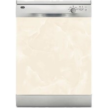 Sticker Art Bulaşık Makinesi Sticker Kaplama Beyaz Eşya Kaplama Sarı Mermer