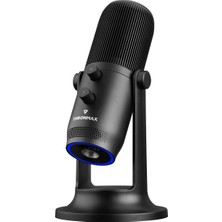 Thronmax M2 Mdrıll One Siyah USB 48KHZ 16BIT Hd Stüdyo 4tip Kayıt Rgb 3,5mm LED Type-C Mikrofon